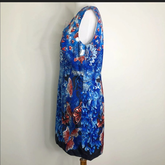 Laundry Shelli Segal 100% Silk Dress Butterflies Sz. 10 - Picture 5 of 10